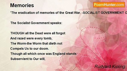 Rudyard Kipling - Memories