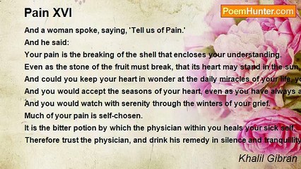 Khalil Gibran - Pain XVI