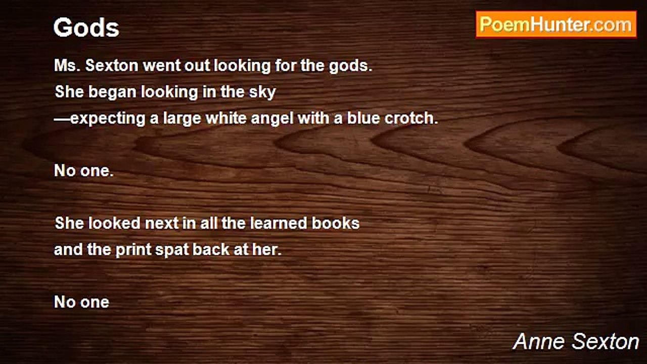 Anne Sexton - Gods