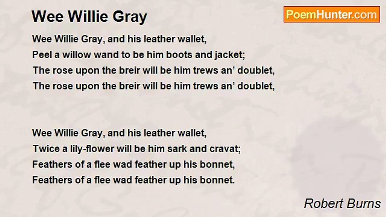 Robert Burns - Wee Willie Gray