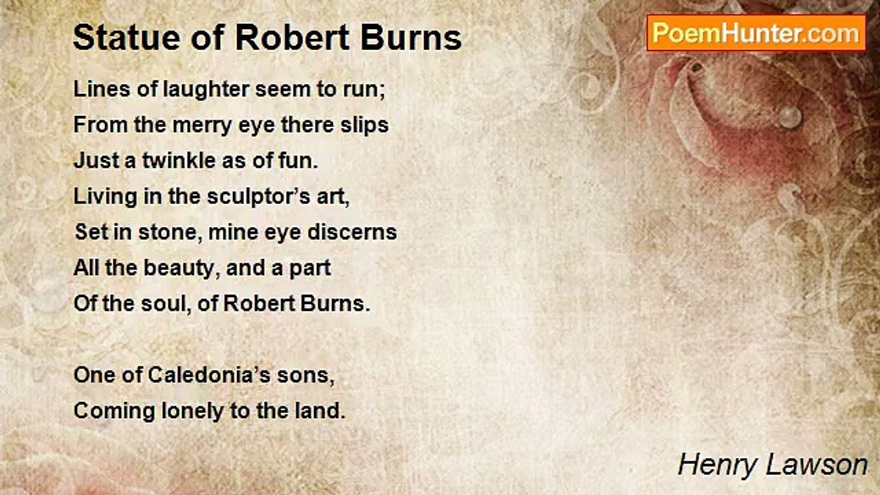 Henry Lawson - Statue of Robert Burns