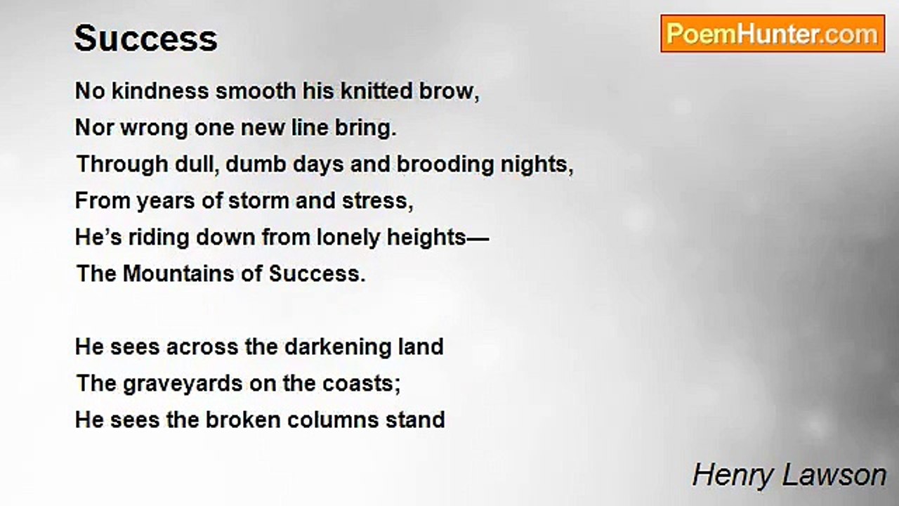 Henry Lawson - Success
