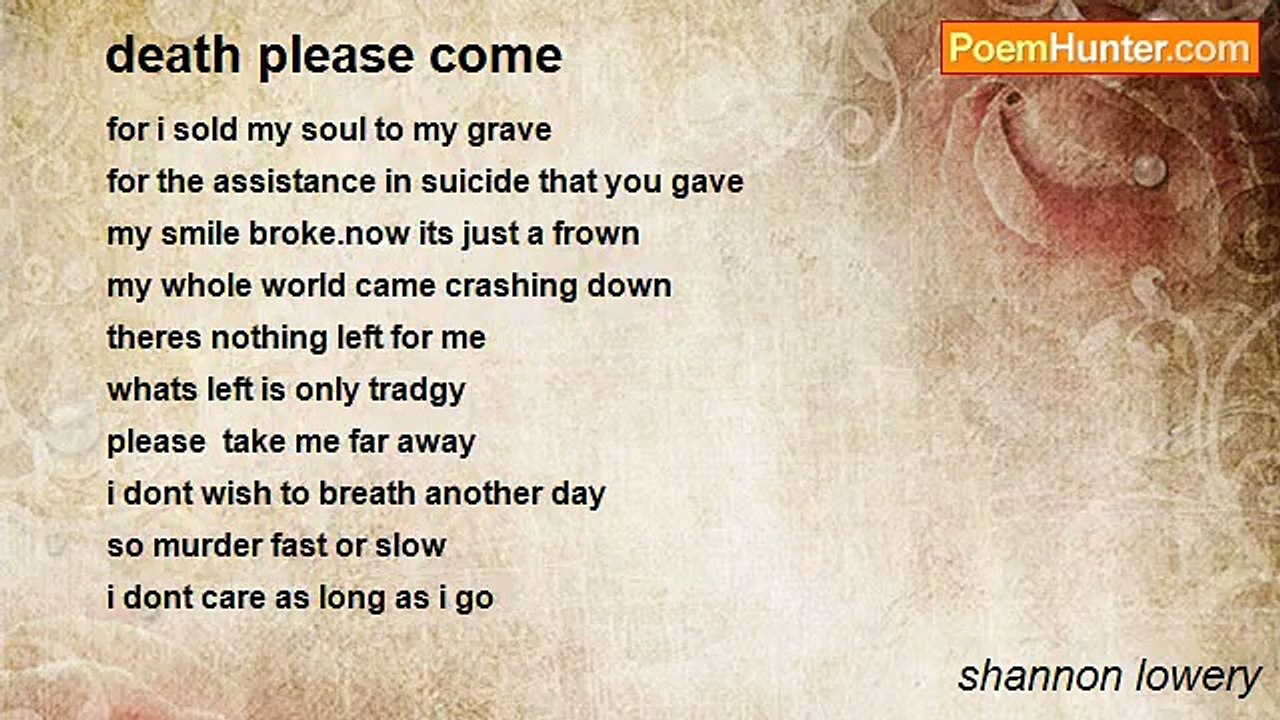 shannon lowery - death please come