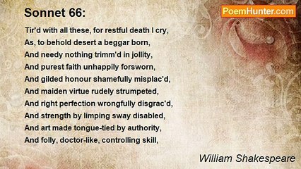 William Shakespeare - Sonnet 66: