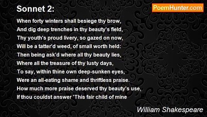 William Shakespeare - Sonnet 2:
