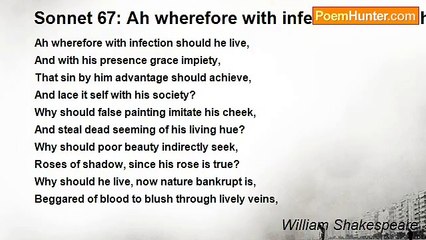 William Shakespeare - Sonnet 67: Ah wherefore with infection should he live