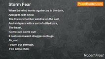 Robert Frost - Storm Fear