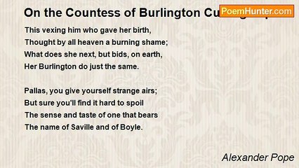 Alexander Pope - On the Countess of Burlington Cutting Paper