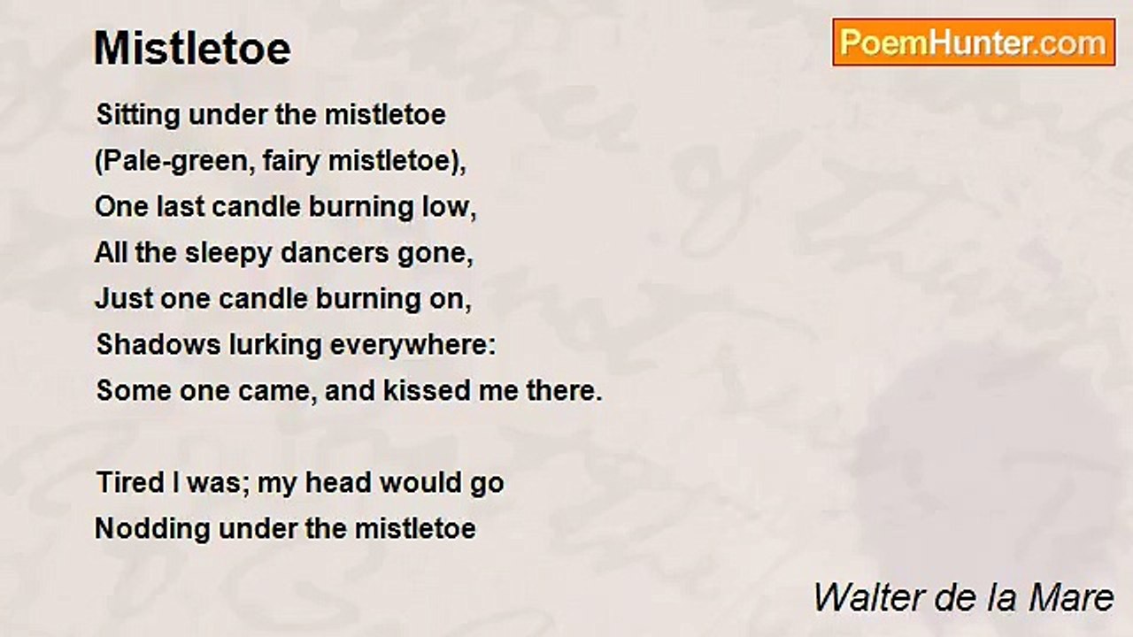 Walter de la Mare - Mistletoe