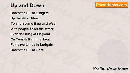 Walter de la Mare - Up and Down
