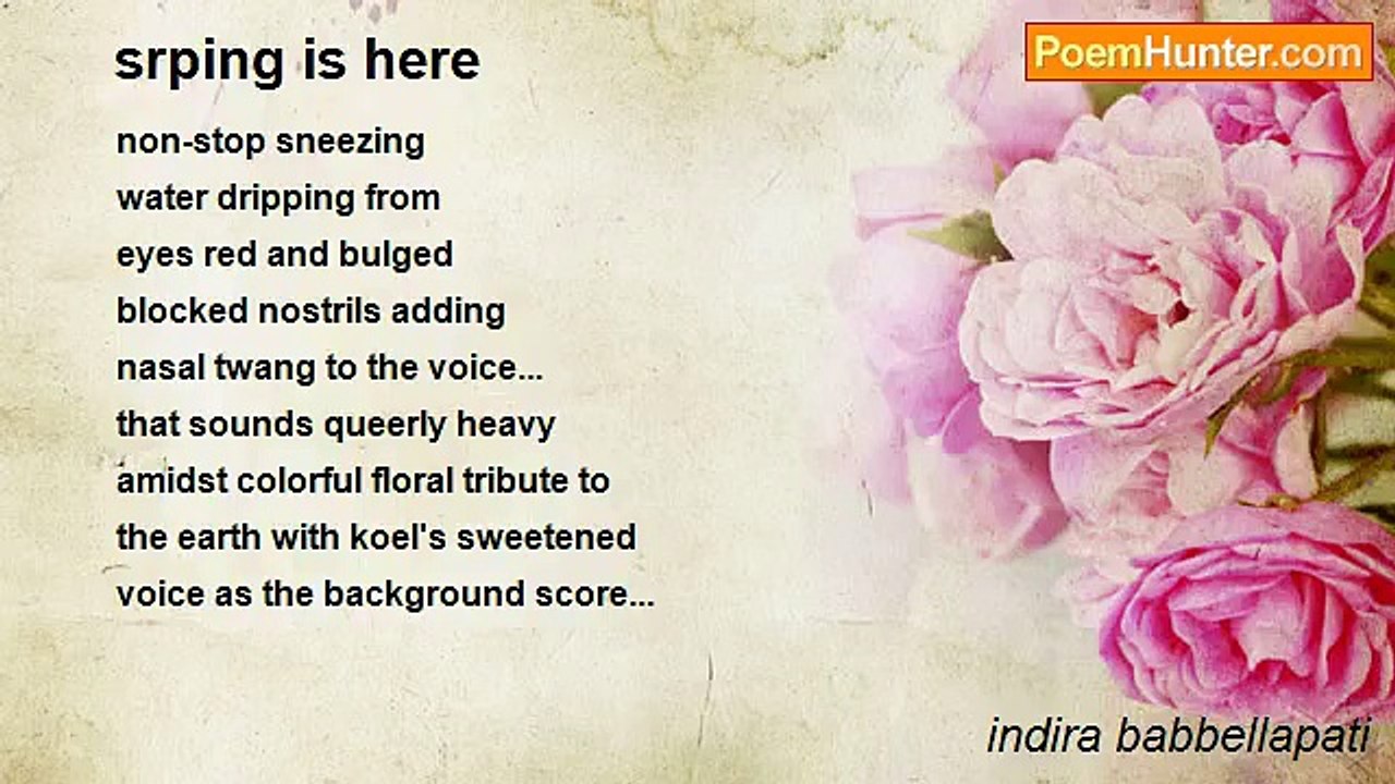 indira babbellapati - srping is here