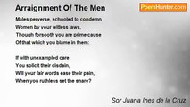 Sor Juana Ines de la Cruz - Arraignment Of The Men