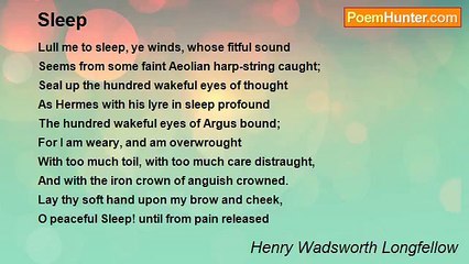 Henry Wadsworth Longfellow - Sleep