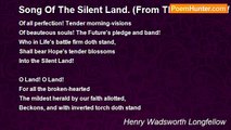 Henry Wadsworth Longfellow - Song Of The Silent Land. (From The German Of Salis)