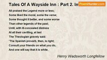Henry Wadsworth Longfellow - Tales Of A Wayside Inn : Part 2. Interlude VI.