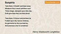 Henry Wadsworth Longfellow - Suspiria