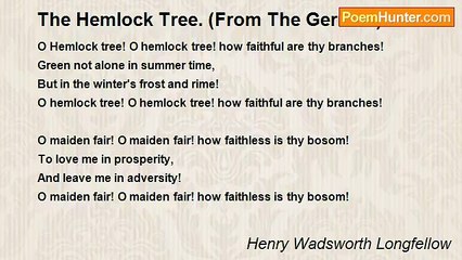 Henry Wadsworth Longfellow - The Hemlock Tree. (From The German)