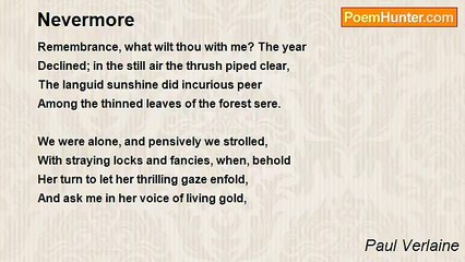 Paul Verlaine - Nevermore