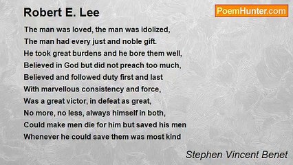 Stephen Vincent Benet - Robert E. Lee