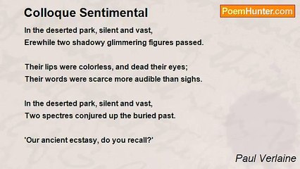 Paul Verlaine - Colloque Sentimental