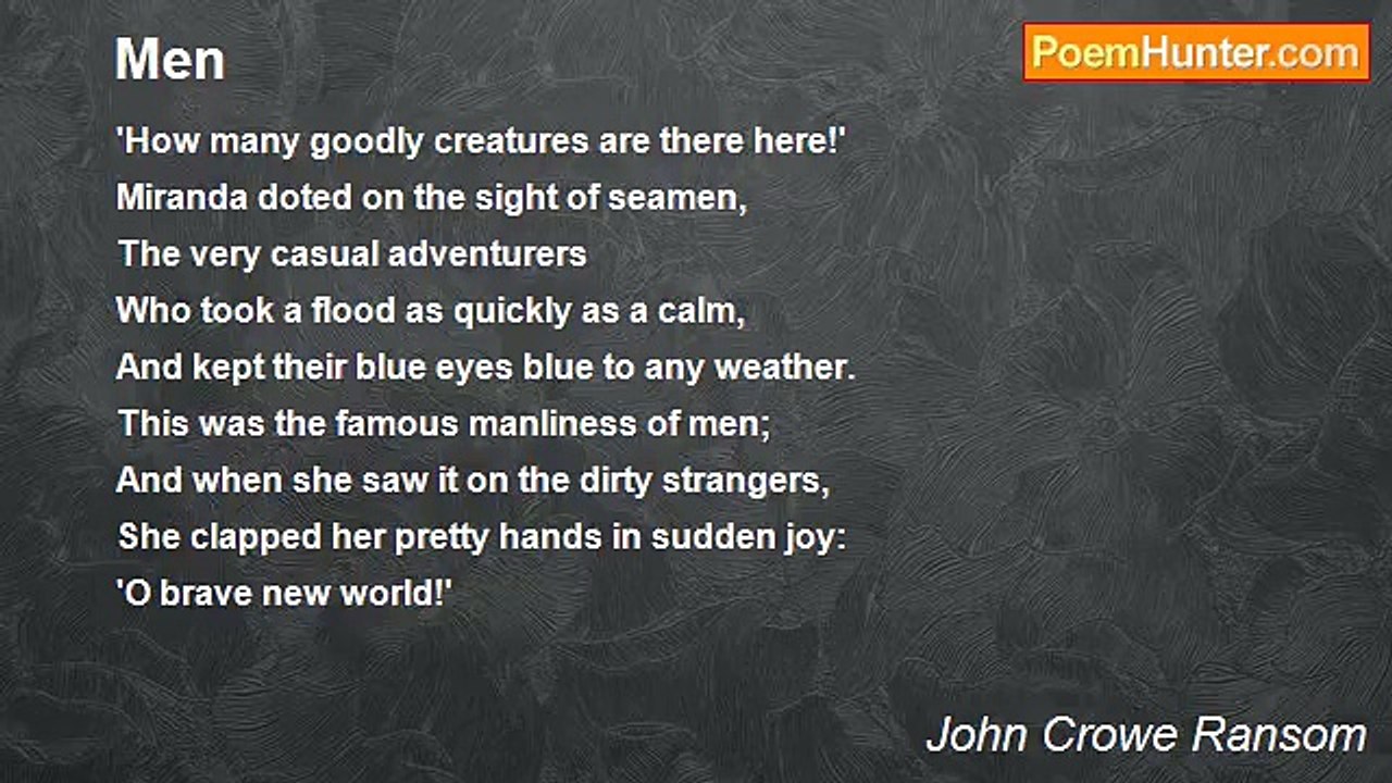 John Crowe Ransom - Men