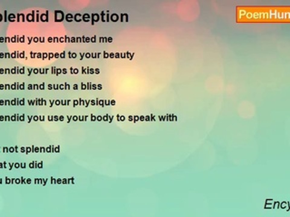 Ency Bearis - Splendid Deception