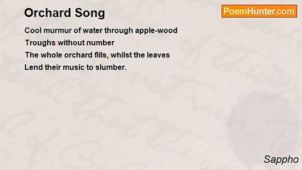 Sappho - Orchard Song