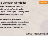 Henry Wadsworth Longfellow - The Venetian Gondolier