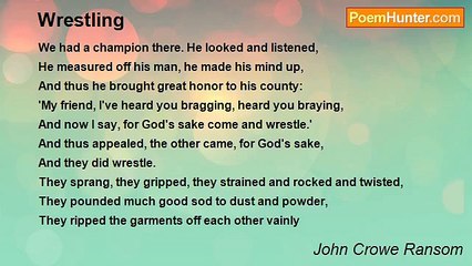 John Crowe Ransom - Wrestling