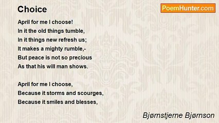Bjørnstjerne Bjørnson - Choice