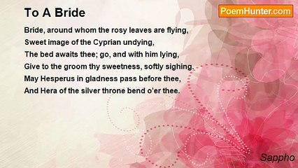 Sappho - To A Bride