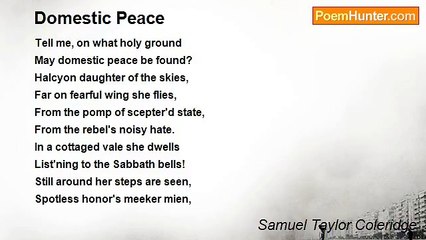 Samuel Taylor Coleridge - Domestic Peace