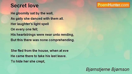 Bjørnstjerne Bjørnson - Secret love