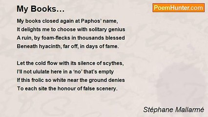 Stéphane Mallarmé - My Books…
