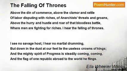 Ella Wheeler Wilcox - The Falling Of Thrones