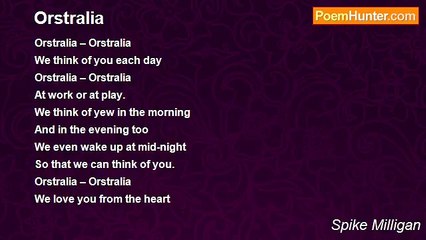 Spike Milligan - Orstralia