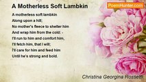 Christina Georgina Rossetti - A Motherless Soft Lambkin