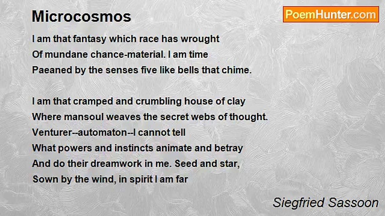 Siegfried Sassoon - Microcosmos
