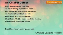 Christina Georgina Rossetti - An October Garden