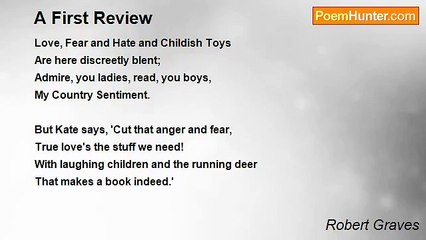 Robert Graves - A First Review