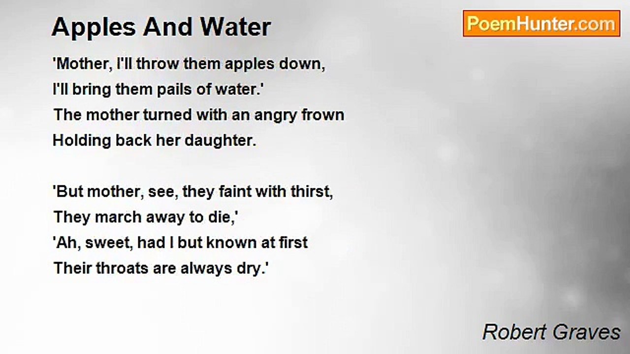 Robert Graves - Apples And Water