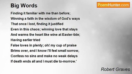 Robert Graves - Big Words