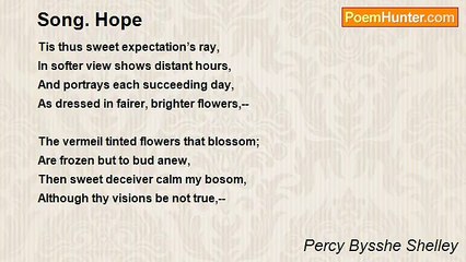 Percy Bysshe Shelley - Song. Hope