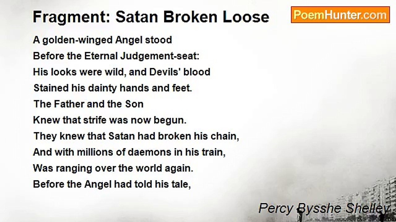 Percy Bysshe Shelley - Fragment: Satan Broken Loose