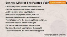 Percy Bysshe Shelley - Sonnet: Lift Not The Painted Veil Which Those Who Live