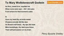 Percy Bysshe Shelley - To Mary Wollstonecraft Godwin
