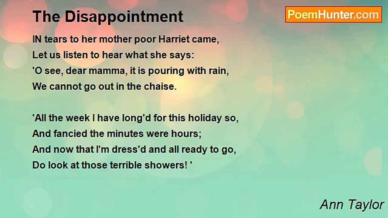 Ann Taylor - The Disappointment