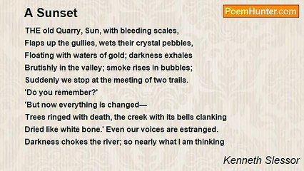 Kenneth Slessor - A Sunset