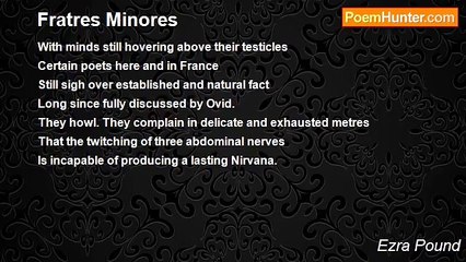 Ezra Pound - Fratres Minores