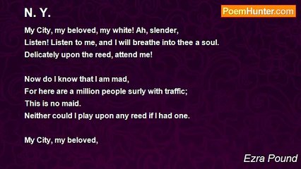 Ezra Pound - N. Y.